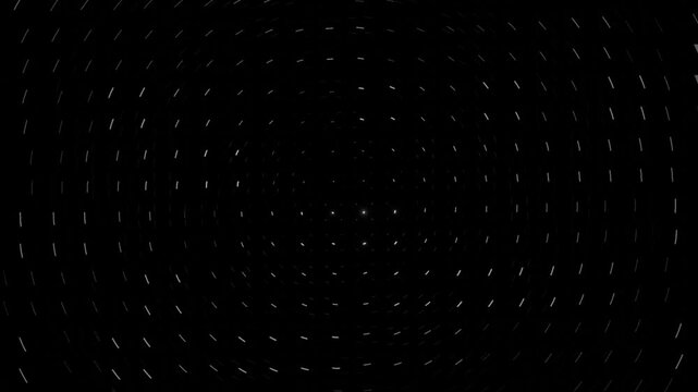 3D White star grid with bright bloom in smooth animation.