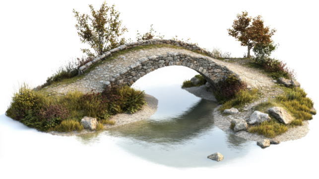 bridge over the river in the morning