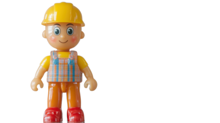 little construction worker with helmet