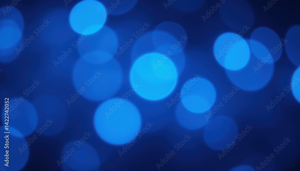 Aufkleber abstract blue bokeh lights with soft glowing circles and blurred background for creative design and 