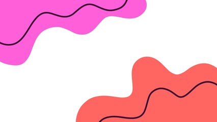 Abstract background of pastel pink and red waves. Template for presentation, card, web or banner.