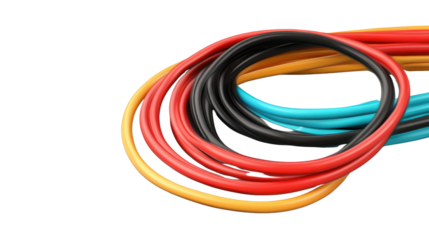 multi colored cables