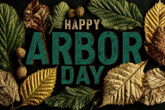 Happy Arbor Day, Autumn Leaves - Powered by Adobe
