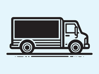  Outline Silhouette of Transport Truck