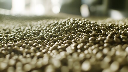 Obraz premium Massive Pile of Hemp Seeds Close Up Industrial Agriculture