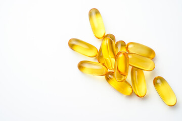 Oil filled capsules, softgel of food supplements, fish oil, omega 3, vitamin D3, vitamin E
