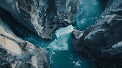 Vesterstraumen and austerstraumen bridges in lofoten islands, norway - aerial beautiful simple ai generated image. Imagined Breaker. Illustration