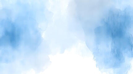 Soft Blue Watercolor Background with Abstract Textures and Light Hues for Design Use