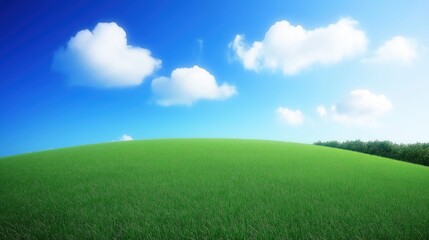 Fototapeta premium Green Grass Field in Spring and Summer