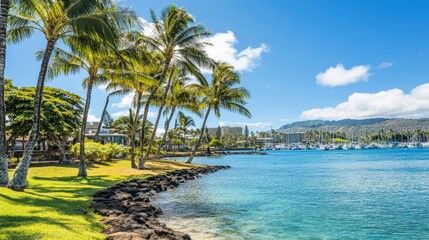 Pearl Harbor Memorial Scene in Hawaii