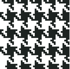 Vector seamless geometric ornament patterns. Monochrome repeatable backgrounds. Endless black and white prints, textile textures