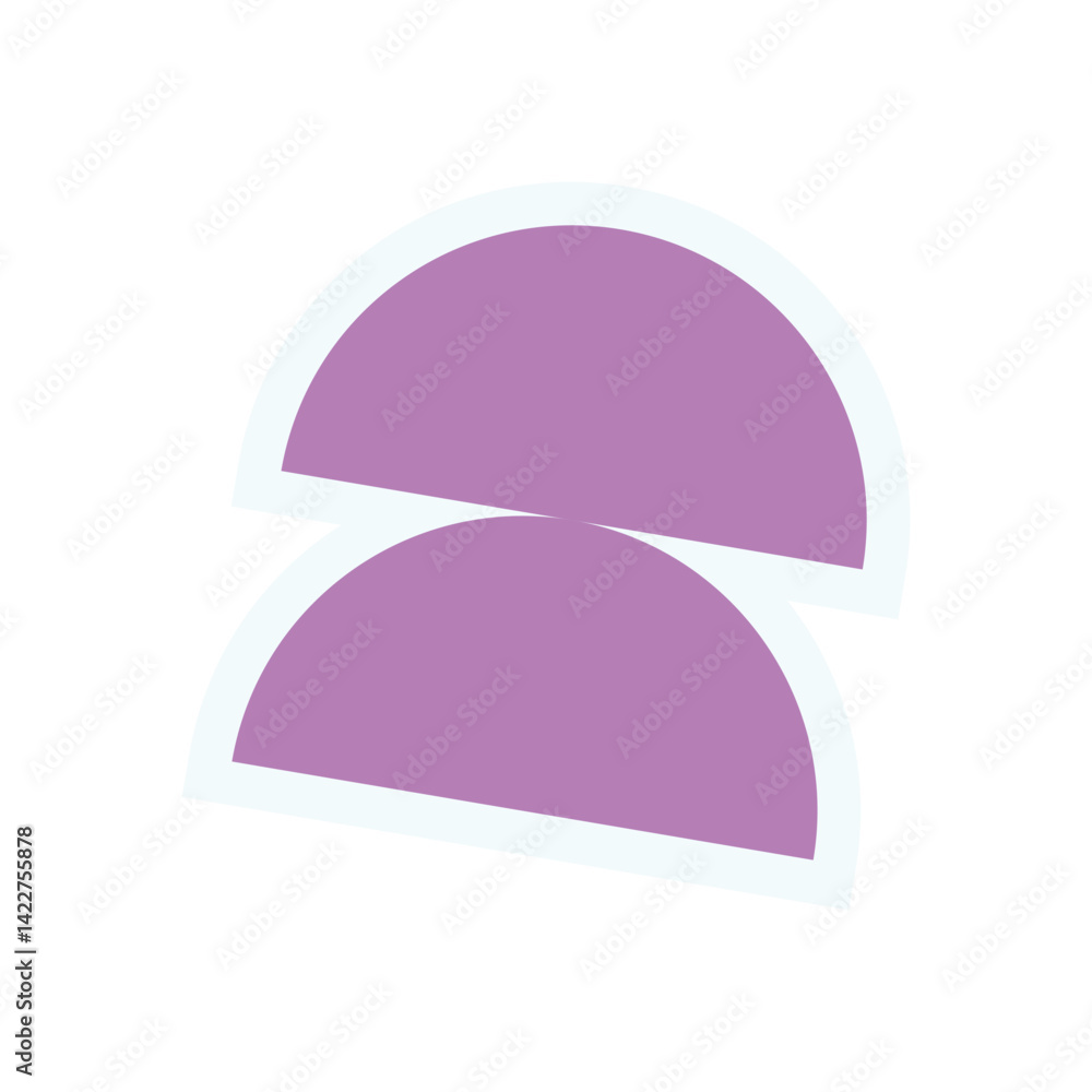 Wall mural abstract geometric element sticker. modern shape element and symbol. brutalist design with flat styl