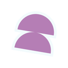 Abstract geometric element sticker. Modern shape element and symbol. Brutalist design with flat style, ideal for trendy projects, y2k aesthetics, and graphic applications.