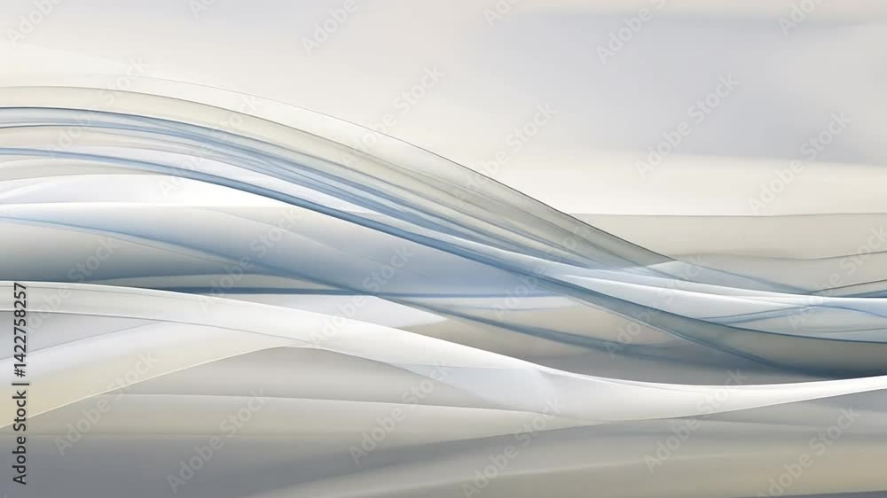 Poster abstract waves flowing in soft colors serene and calming background for artistic design and tranquil