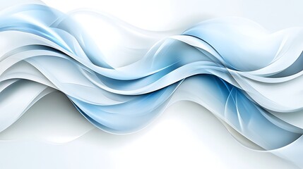 Fototapeta premium Abstract blue and white wave background.