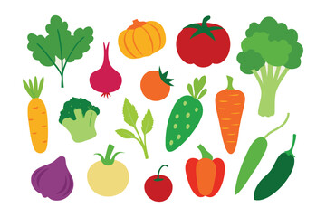 set of fresh vegetables fresh vegetable collection illustration  
organic vegetable set design  
colorful vegetables bundle artwork  
healthy vegetable assortment graphic 