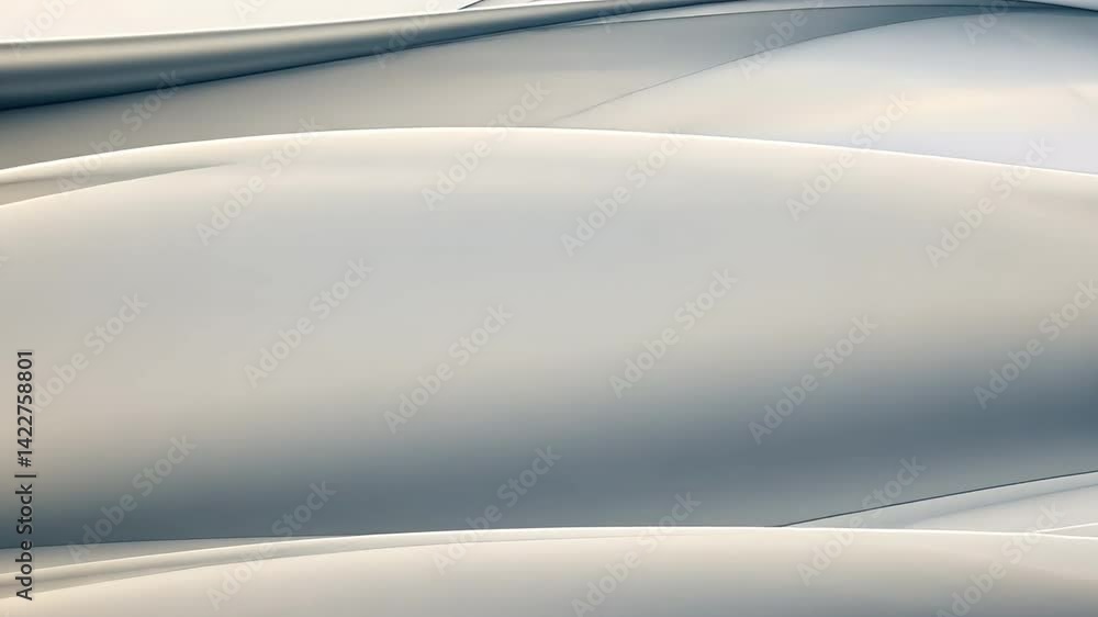 Aufkleber abstract composition of smooth lines and gentle curves in gray and white, evoking tranquility, depth