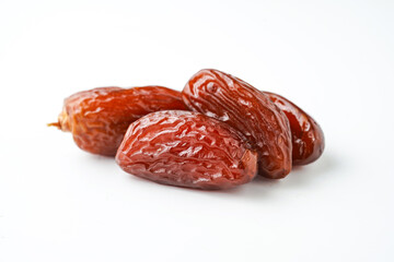 Dates fruit tunisia, Tunisian honey dates or kurma tunisia madu, isolated on white background