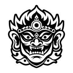 A filled style icon of deity tattoo