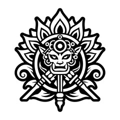 Obraz premium A solid style icon of shaman tattoo