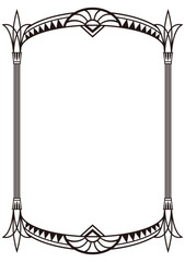 レトロ・アールデコ調フレーム08（黒）