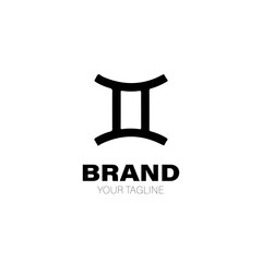 Gemini Logo. Gemini Logo Design. Gemini Logo Brand. Gemini Logo Vector Design Isolated on White Background