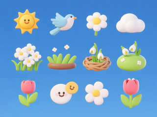 Obraz premium set of easter eggs