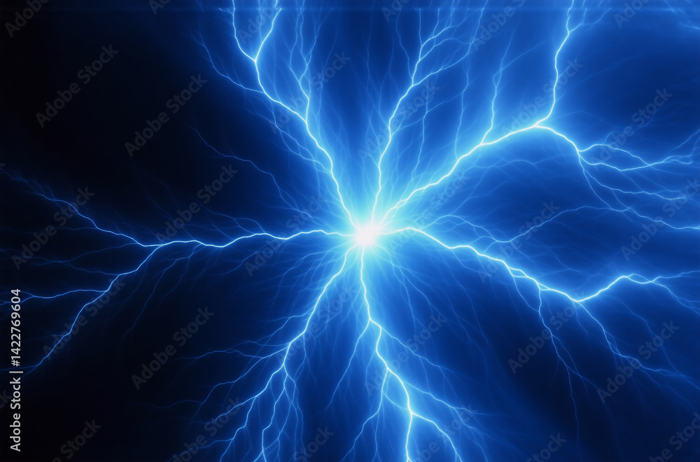 Aufkleber a mesmerizing burst of vibrant blue energy, radiating outwards like a celestial explosion. the elect