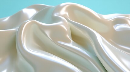 Obraz premium Abstract creamy white silk fabric folds.