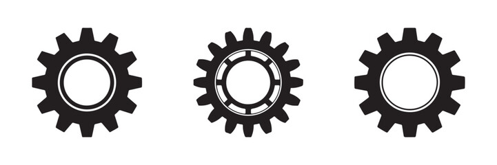 Gear wheel icon set. Simple Gear wheel collection. Gear Vector