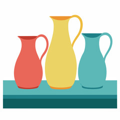 kettle white background vector art illustration