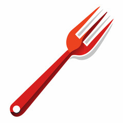 fork white background vector art illustration
