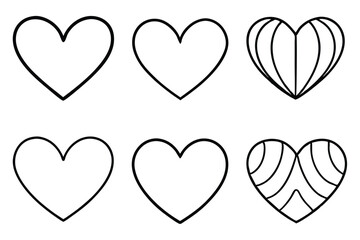 Hand drawn heart sketches for personalized gifts