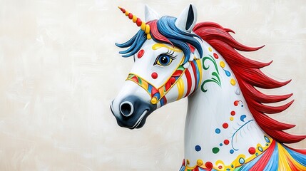 Colorful Fantasy Unicorn Head