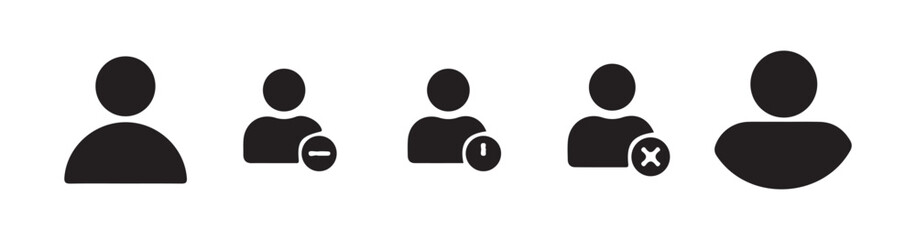 Avatar, user profile, person icon, People icon set in flat style. User member vector icon set. user interface illustration sign collection. Vector illustration Eps 10