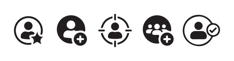 Add user icon set. Avatar, user profile, person icon, gender neutral silhouette, profile picture. Vector Illustration