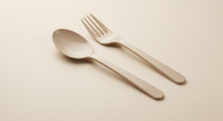 Cutlery Set on White