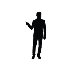 Silhouette of Business Professional in Suit