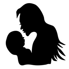 Mother’s Day Silhouette Illustration