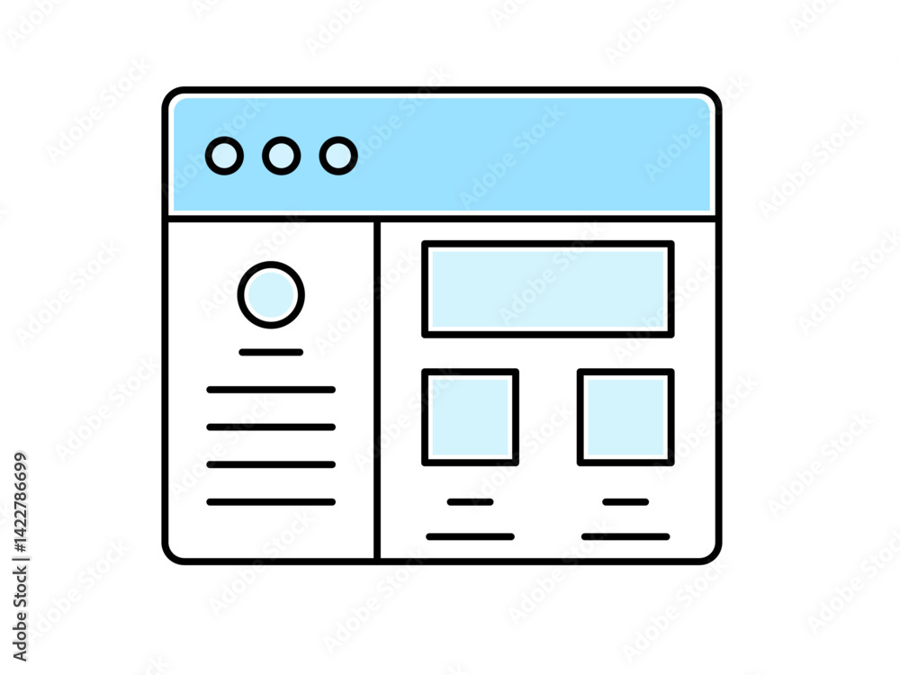 Fototapete Wireframes icon. Programming icon and symbol. Programming elements. Simple flat vector icon.