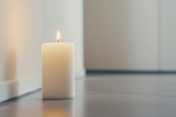 A soft focus image of candlelight creating a romantic ambiance for cozy settings.