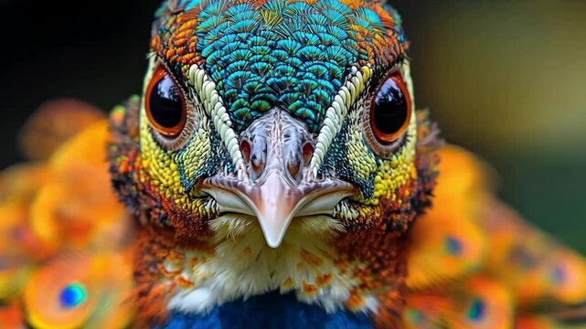 Magnificent Himalayan Monal: A Close-Up Portrait of Avian Majesty