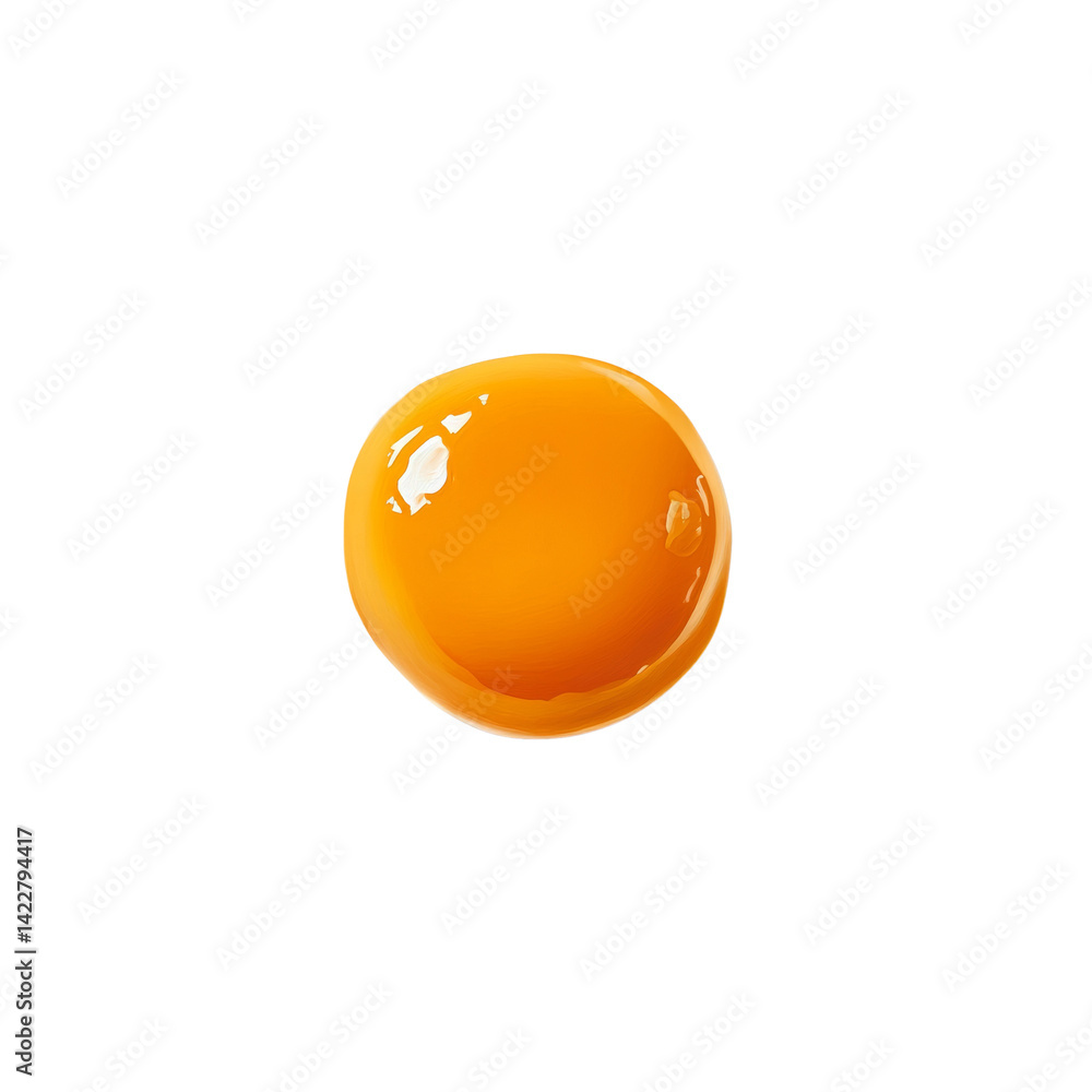 Poster abstract vibrant sphere of orange on dark expanse: a minimalistic composition