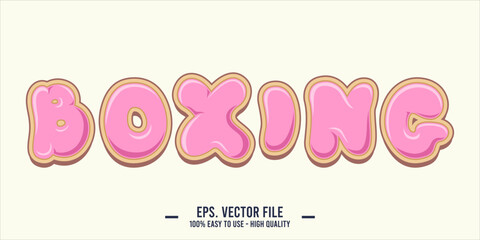Bold boxing typography vector with sporty, dynamic style. Perfect for posters, apparel, logos, and fighting sports-themed design projects. Fully editable EPS format for easy customization.
