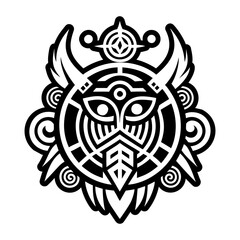 A solid style icon of shaman dream tattoo