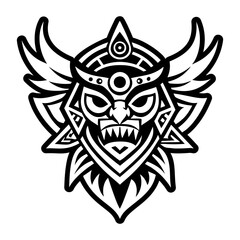 Fototapeta premium A filled style icon of guardian totem tattoo