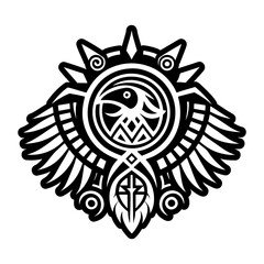 A filled style icon of raven symbol