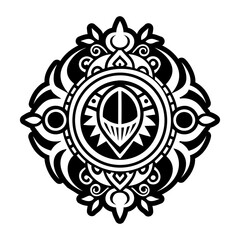 Fototapeta premium A glyph style icon of sacred mirror symbol