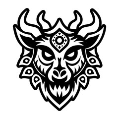 A filled style icon of animal shadow symbol