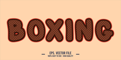 Bold boxing typography vector with sporty, dynamic style. Perfect for posters, apparel, logos, and fighting sports-themed design projects. Fully editable EPS format for easy customization.